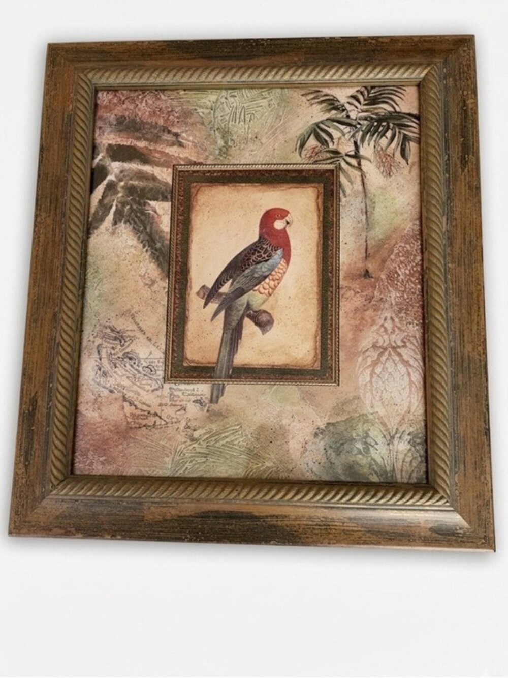 Jimmy Buffett Style "Banana Chatter" Framed Beach Print – Bahamas Map Matting 2